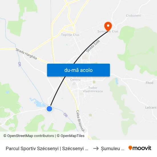 Harta de Parcul Sportiv Szécsenyi | Szécsenyi Sportpark către Șumuleu Ciuc