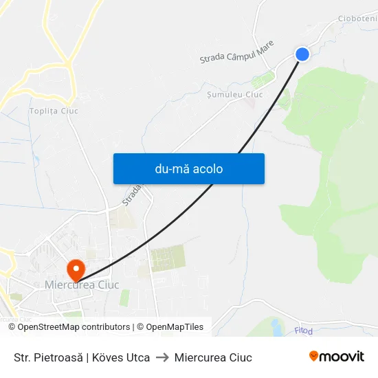 Harta de Str. Pietroasă | Köves Utca către Miercurea Ciuc