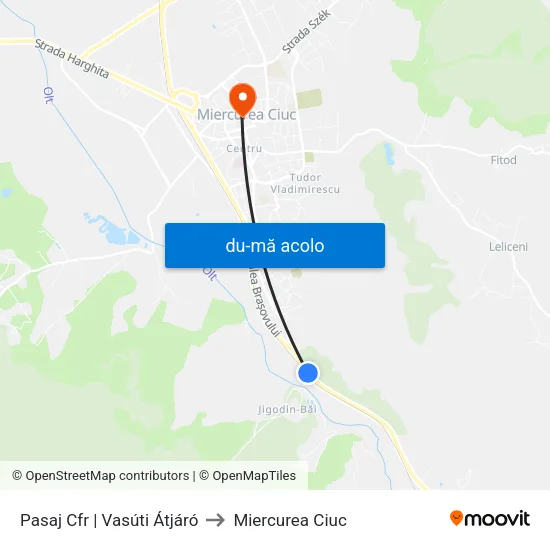 Harta de Pasaj Cfr | Vasúti Átjáró către Miercurea Ciuc