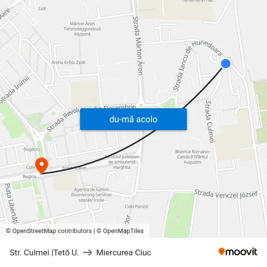 Harta de Str. Culmei |Tető U. către Miercurea Ciuc