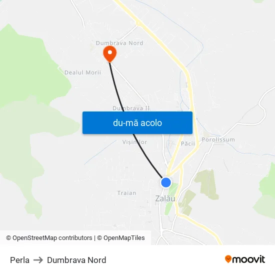 Harta de Perla către Dumbrava Nord