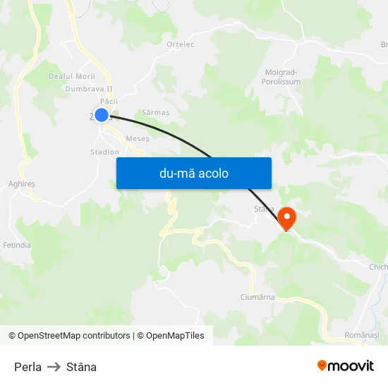 Harta de Perla către Stâna