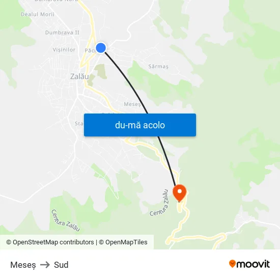 Harta de Meseş către Sud