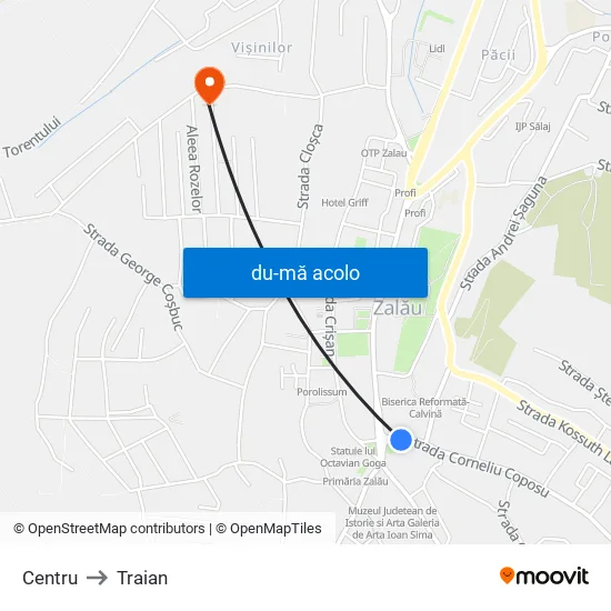 Harta de Centru către Traian