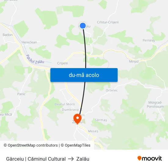 Harta de Gârceiu | Căminul Cultural către Zalău