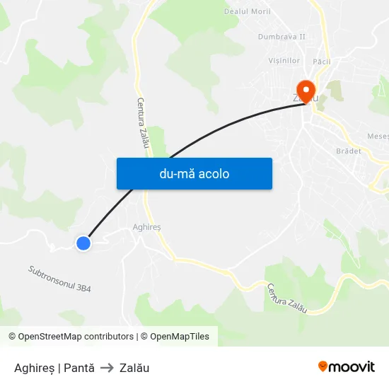 Harta de Aghireș | Pantă către Zalău