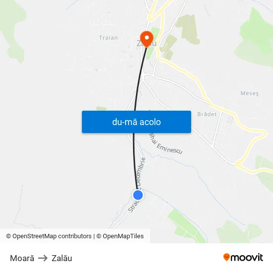 Harta de Moară către Zalău