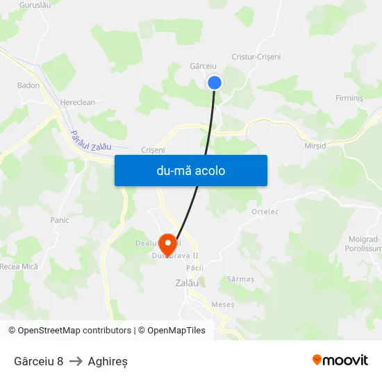 Harta de Gârceiu 8 către Aghireș