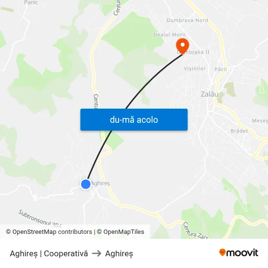 Harta de Aghireș | Cooperativă către Aghireș