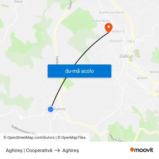 Harta de Aghireș | Cooperativă către Aghireș