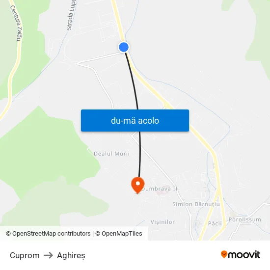 Harta de Cuprom către Aghireș