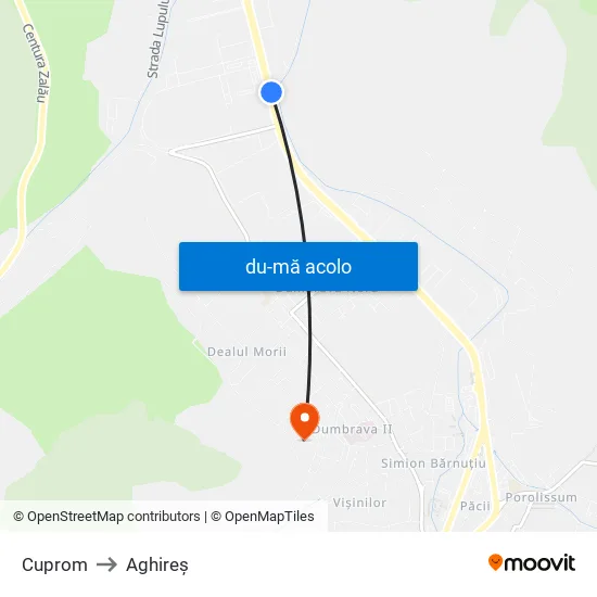 Harta de Cuprom către Aghireș