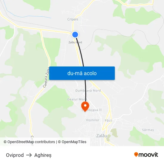 Harta de Oviprod către Aghireș