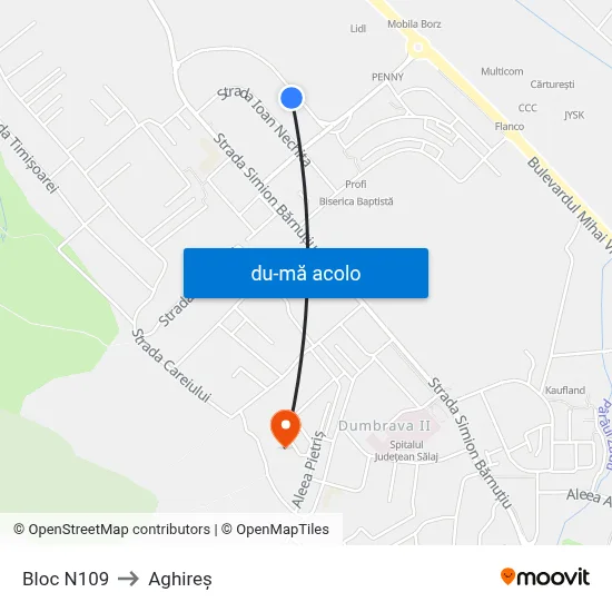Harta de Bloc N109 către Aghireș