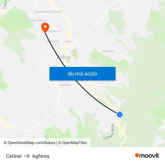 Harta de Cetinei către Aghireș