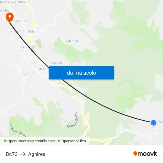 Harta de Dc73 către Aghireș