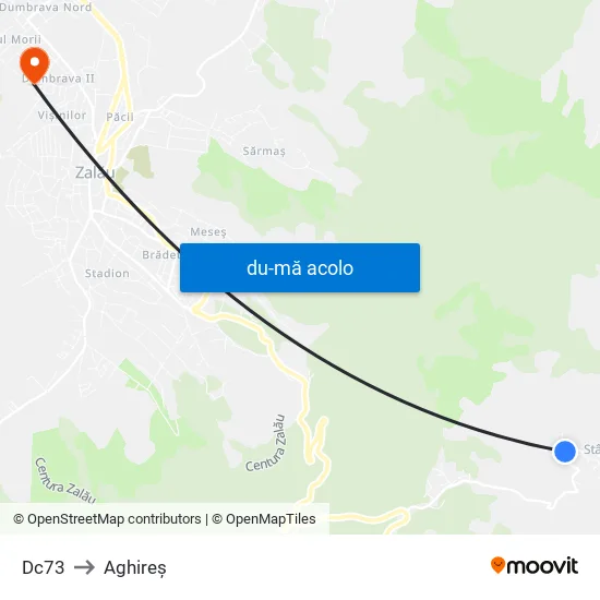 Harta de Dc73 către Aghireș