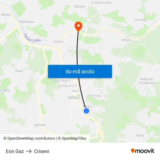 Harta de Eon Gaz către Criseni