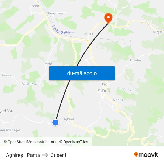 Harta de Aghireș | Pantă către Criseni