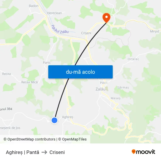 Harta de Aghireș | Pantă către Criseni