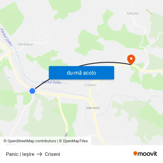 Harta de Panic | Ieșire către Criseni
