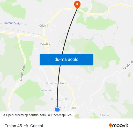 Harta de Traian 45 către Criseni