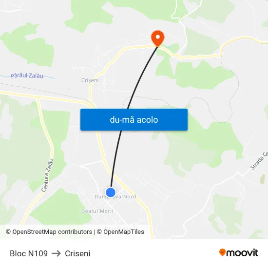 Harta de Bloc N109 către Criseni