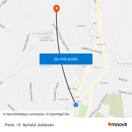 Harta de Perla către Spitalul Județean