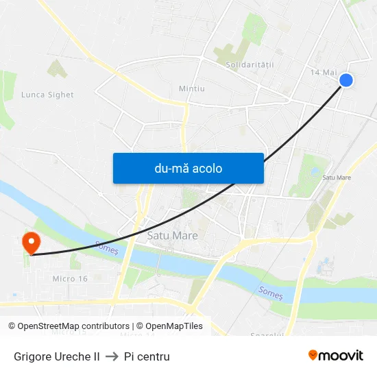 Harta de Grigore Ureche II către Pi centru