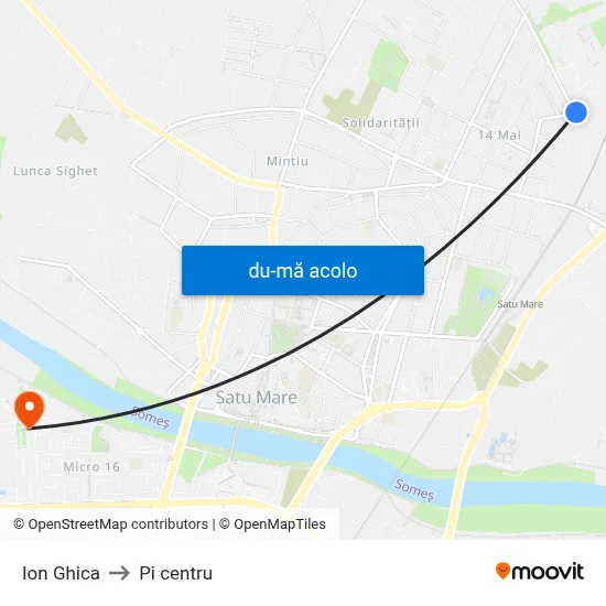 Harta de Ion Ghica către Pi centru