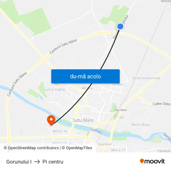 Harta de Gorunului I către Pi centru