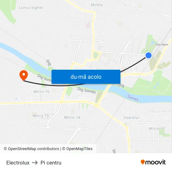Harta de Electrolux către Pi centru
