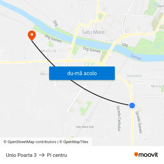 Harta de Unio Poarta 3 către Pi centru