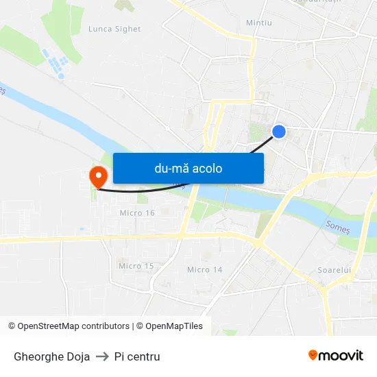 Harta de Gheorghe Doja către Pi centru