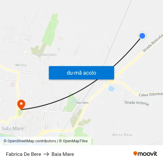 Harta de Fabrica De Bere către Baia Mare