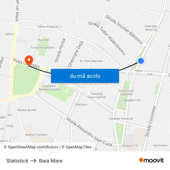 Harta de Statistică către Baia Mare