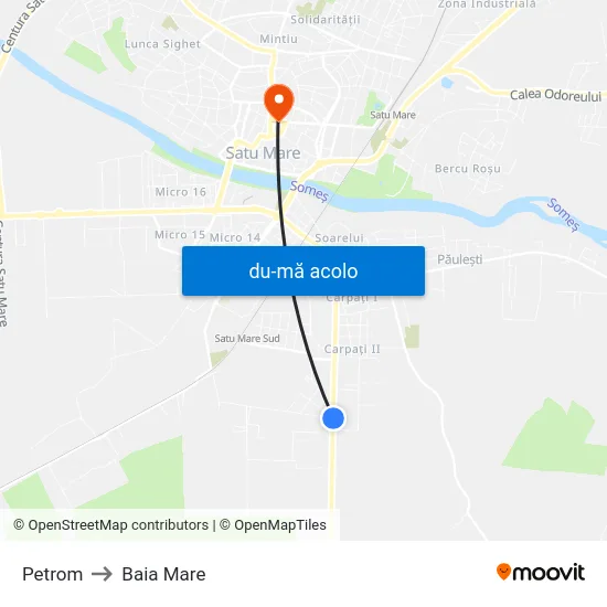 Harta de Petrom către Baia Mare