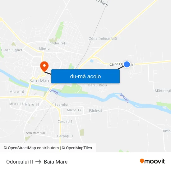 Harta de Odoreului II către Baia Mare