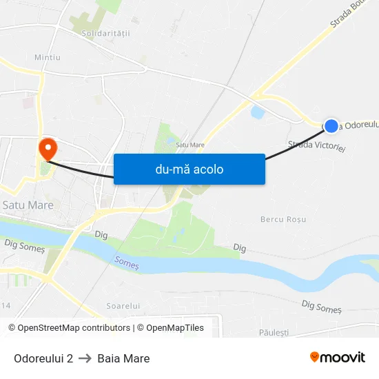 Harta de Odoreului 2 către Baia Mare