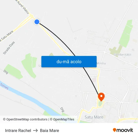 Harta de Intrare Rachel către Baia Mare