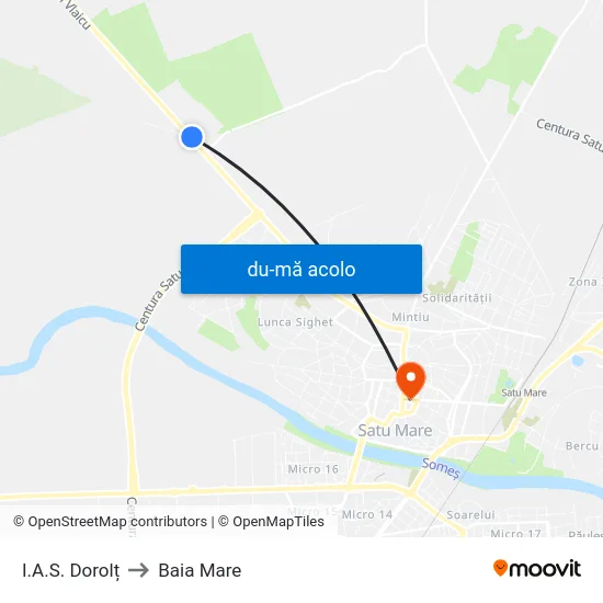 Harta de I.A.S. Dorolț către Baia Mare