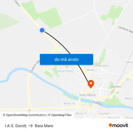 Harta de I.A.S. Dorolț către Baia Mare