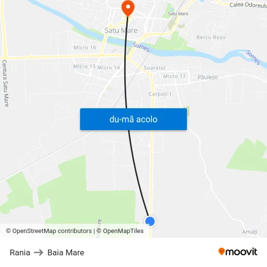 Harta de Rania către Baia Mare