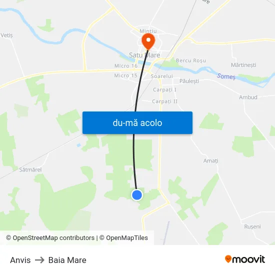 Harta de Anvis către Baia Mare