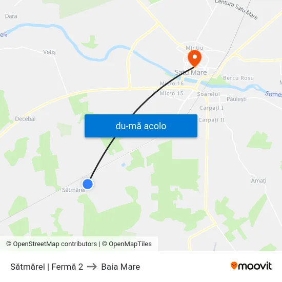 Harta de Sătmărel | Fermă 2 către Baia Mare