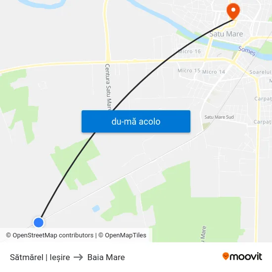 Harta de Sătmărel | Ieșire către Baia Mare