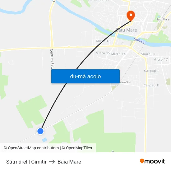 Harta de Sătmărel | Cimitir către Baia Mare