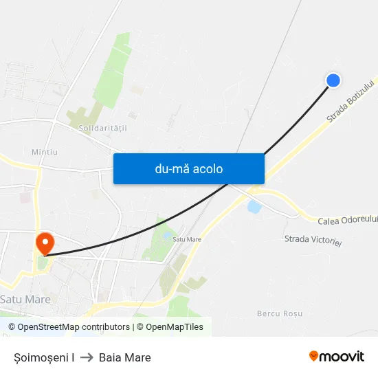 Harta de Șoimoșeni I către Baia Mare