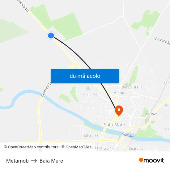 Harta de Metamob către Baia Mare