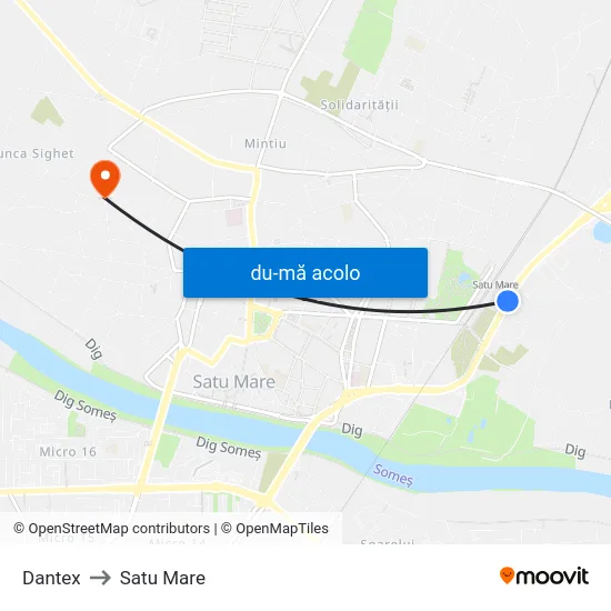 Harta de Dantex către Satu Mare